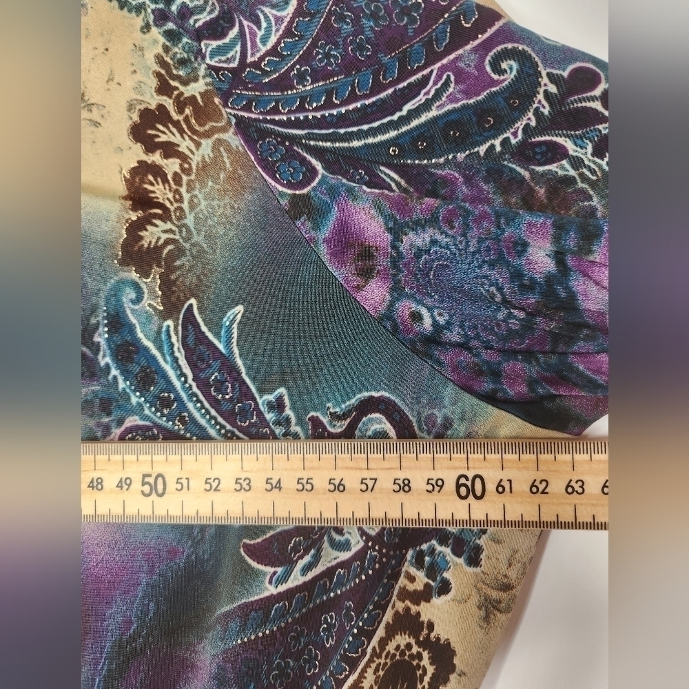 Dressbarn Beaded Floral Top 3X Made in USA Purple Blouse - Picture 4 of 6
